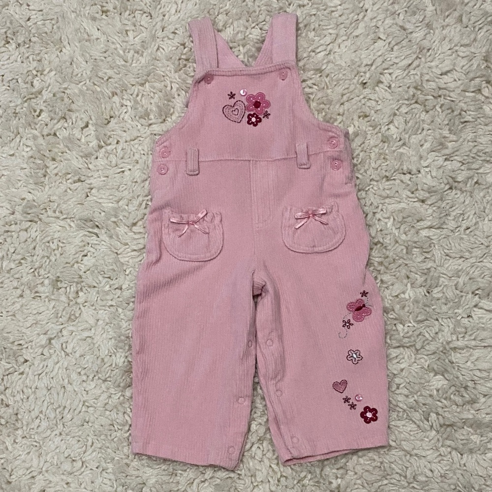 Koala Kids baby girls size 18mo Pink corduroy Overalls